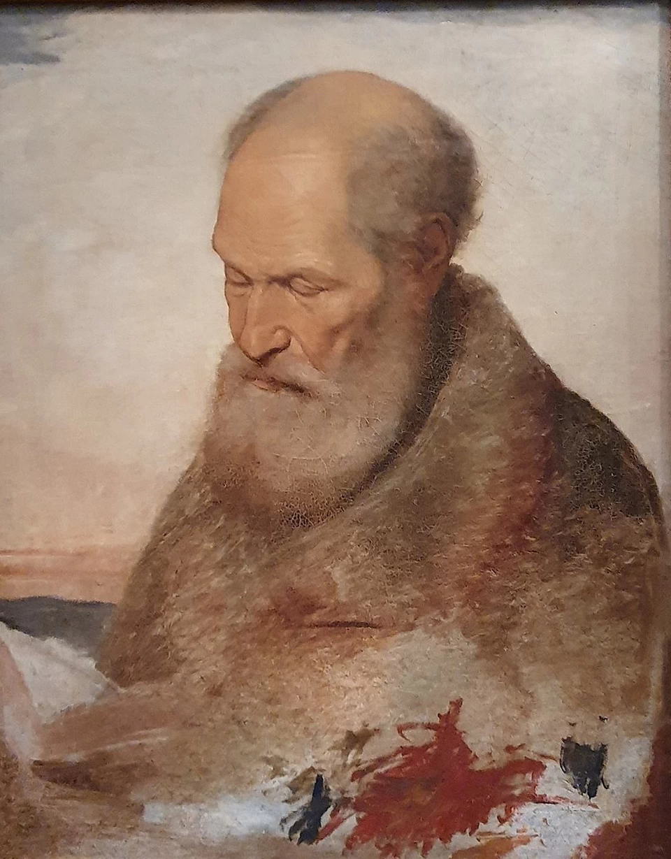 Busto di un vecchio calvo